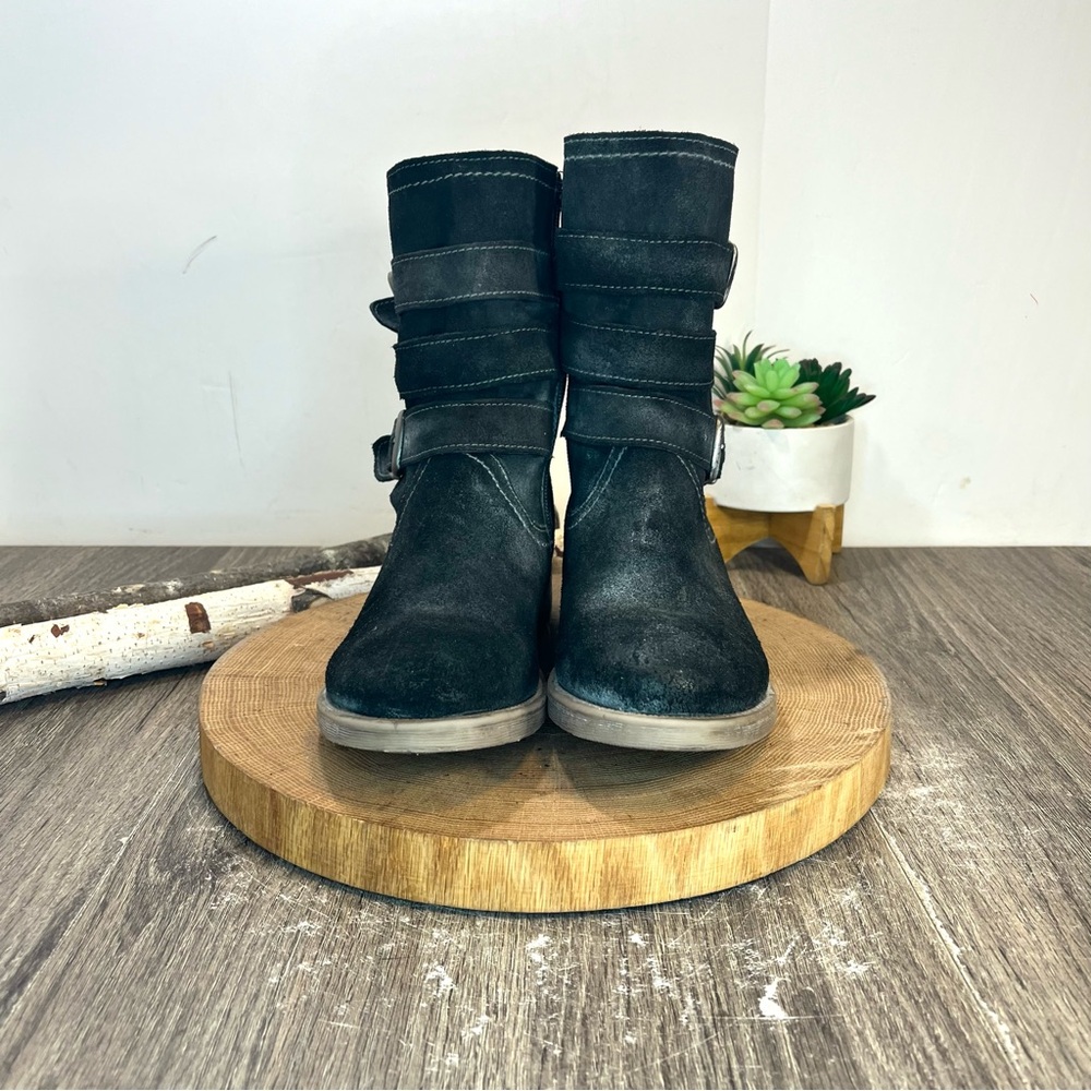 *🎉HP🎉 Roan by BED|STU | Lola Distressed Suede Moto Boots in Black 8.5 - Picture 5 of 16
